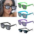 Thug Life Sunglasses Minecraft 8 Bit Pixelated Mosaic Gamer Photo Props Glasses for Adults Party. 