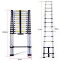 Aluminum  9 Feet Telescopic Multi Purpose Extendable Single Ladder Best Works. 