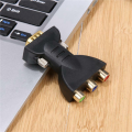 2X 3RCA RGB Female to HD 15-Pin VGA Style Component Video Jack Adapter Conventer. 