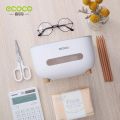 tissue box cover holder with storage, napkin tissue box, multi-function tissue box abs material storage organizer caddy for bathroom, bedroom and office, grey white. 