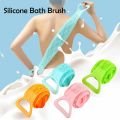Silicone Bath Body Brush Scrubber Soft Rubbing High Quality Exfoliating Massage For Shower Cleaning Bathroom Strap Belt Back Wash Clean Scrub Magic Skin Scrubber Brush Home Remove Stains Tool Medical 70cm Flexible Loofah Friction Comfort Double Sided. 