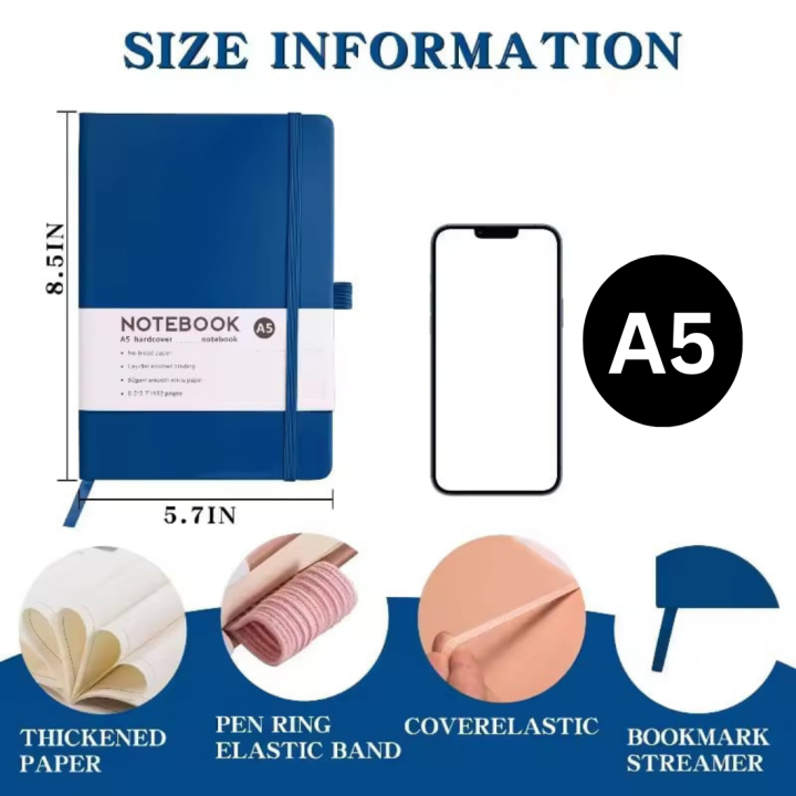 Classic%20A5%20Notebook%20with%20Elastic%20Band%20%7C%20Notebook%20Diary%20for%20Office,%20Business%20Use,%20School%20&%20University%20%7C%20Notebooks%20for%20Girls,%20Boys%20%7C%20Notebook%20with%20Elastic%20Closure%20%7C%20Ideal%20A5%20Notebook%20for%20Organized%20Note-Taking%20&%20Journaling%20(80%20Sheets,160%20Pages)(A5-21x13.5cm)%20-%20Image%202
