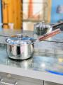 Sauce Pan Stainless Steel Sauce Pan – Tea Pot – Milk Pot – Sauce Pot Used for making tea High quality tea Pan Milk Pan Size Length 10” Width 6” Width 3”. 