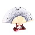 Silk Chinese Japanese Vintage Retro Style Bamboo Hand Fan. 