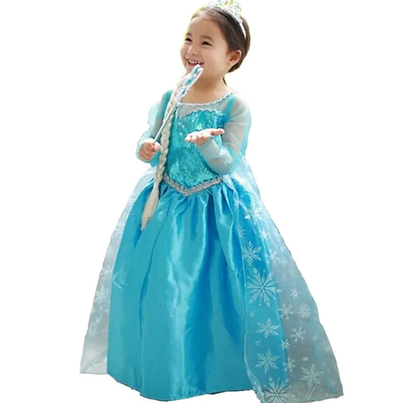 NNJXD Baby Girls Princess Anna Elsa Cosplay Costume Frozen Dress Baju Daraz.pk