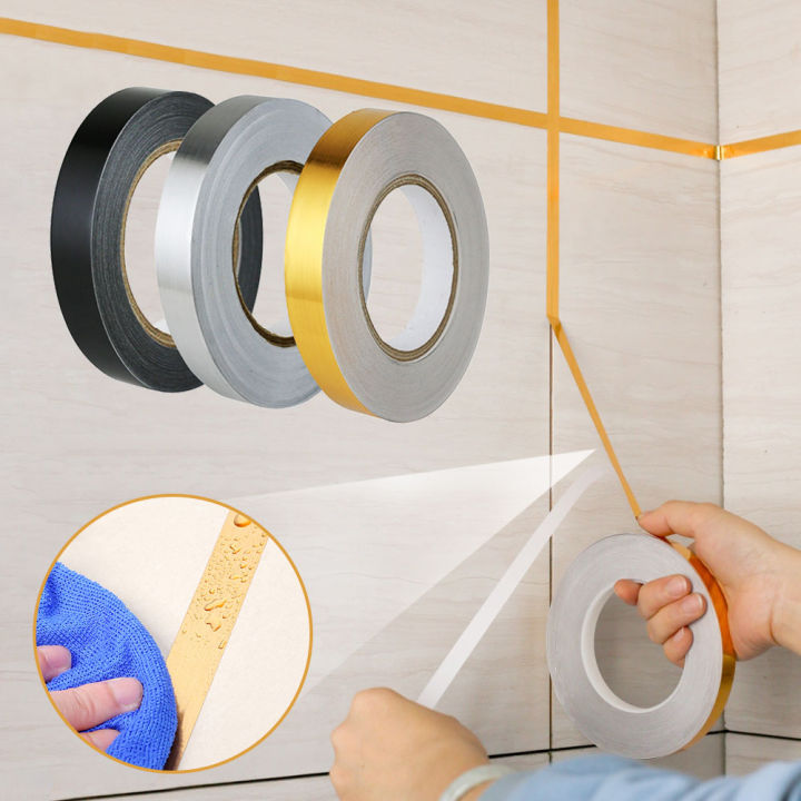 Janedreams 50m Waterproof Ceramic Tile Gap Tape Mildewproof Tapes Self-adhesive Wall Tile Floor Sticker Home Decoration