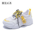IELGY Joker sneakers women's trend mesh comfortable and breathable fashion casual platform shoes. 