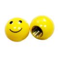 Smile Emoji Pressure Stem Tire Wheel Rim Valve Caps for Motorcycles, Scooters, Cars - High Quality. 