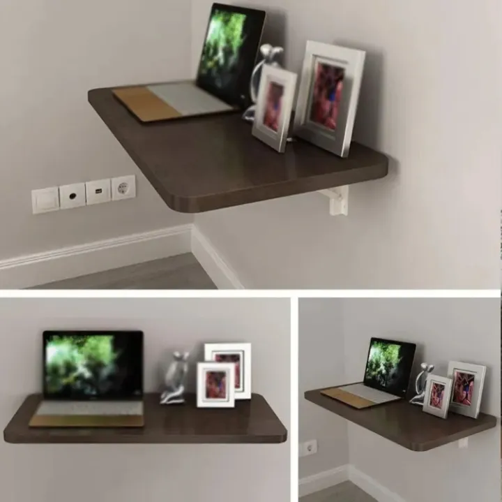 Wall%20Mounted%20Folding%20Wooden%20Laptop%20Table/Computer%20Table/Dvd%20Player/Iron%20Table%20Rack%20With%20White%20Foldable%20Brackets/Smart%20Office%20Table%20-%20Image%205