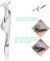 Professional 4 Pcs Set Eyebrow Tweezers Eyebrow Scissors, Precision Slant Tip Hair Tweezer for Men & Women, Eyelashes Extension Applicatior. 