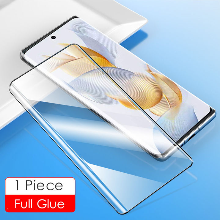 Full Cover Glass For Honor 70 5G Tempered Glass [1 Pack] 9H Hardness Screen Protector Film Full Glue curved