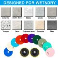 12Pcs 3 inch Diamond Polishing Pads Set Wet/Dry Polishing Kit for Stone Concrete Marble Floor Grinder Polisher. 