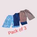 Pack of 3 Kids Printed Shorts for Summer For Boys and Girls age 1 Year to 7 Year Multicolour. 