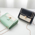 Stitching Women Shoulder Crossbody Bag Chain PU Leather Ladies Messenger Bag Encounter. 