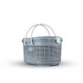 Carry basket/Picnic Basket Plastic Hamper as Shopping Bag with Lid and Handle Camping Picnic Shopping Food Fruit Picnic Basket Large Size beautiful baby basket 100% Pure Material Beautiful Oval Shape Full see through Basket BPA Free go green. 