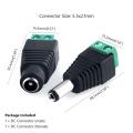 Male Female 12V DC Power Jack Plug Adapter Connector For Led Strip Light CCTV. 