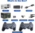 2.4G Wireless Controller Game Stick With 64gb Tf Card Plug and Play Video Game Stick Built in 10000+ Games, 4K High Definition HDMI Output with Two Game Controllers. 