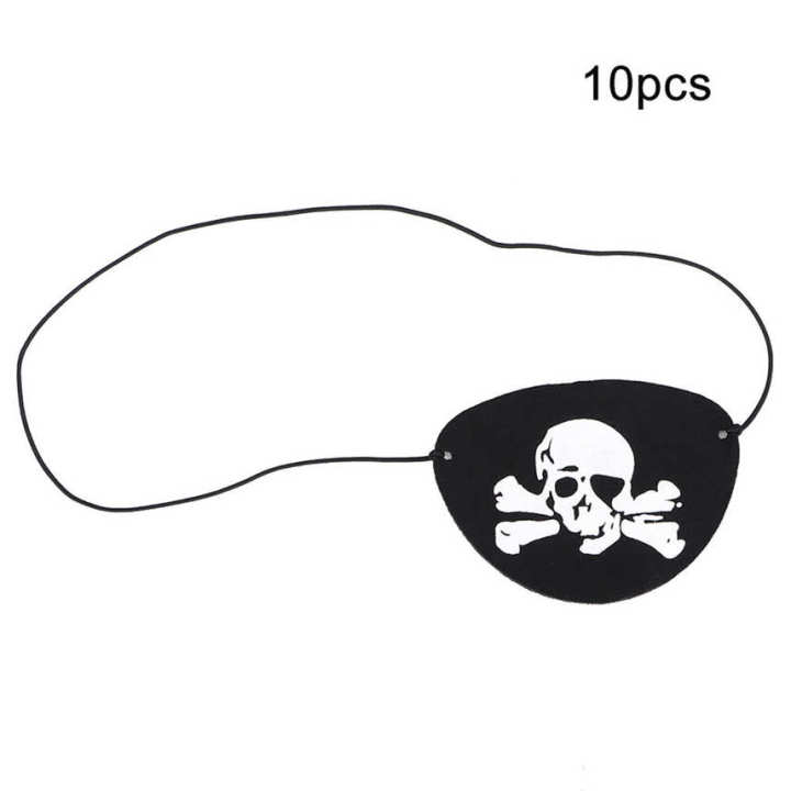 Black Pirate Eye Patch Halloween Costume Party Cosplay Fancy Dress Elastic Soft