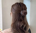 Korean Fashion Bird Nest Expanding Crystal Tail Hair Bun Holder – Ponytail Claw Clip for Women and Girls. 