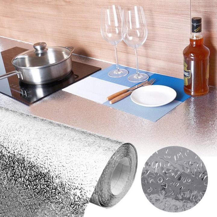 Kitchen%20waterproof%20aluminum%20foil%20stickers%20Anti%20greasy%20Counter%20Top%20Peel%20Stick%20Wall%20Decal%20Wardrobe%20Cabinets%20Cupboard%20Stove%20Table%20Drawer%20Oil%20Proof%20Sheet%20-%20Image%202