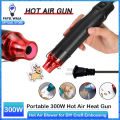 220V 300W Hot Air Heat Gun - Handheld Mini Electric Heat Tool Sealer, Multi-Function Portable Blower for DIY Craft Embossing, Shrink Wrapping, and Clay Craft. 