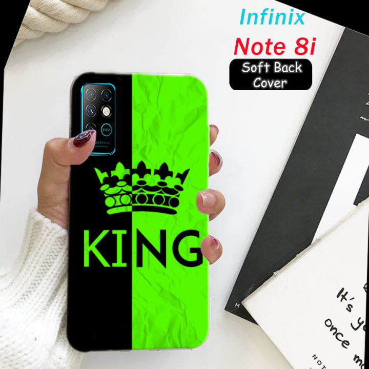 Infinix Note 8i Back Cover Boys - King Style Mobile Back Cover Pouch - Green Airbag Case Anti Shockproof Phone Case