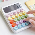 Korean Kawaii Calculator Cartoon Candy Colour Silent Mechanical Keyboard Desktop Financial and Accounting Learning Calculator. 