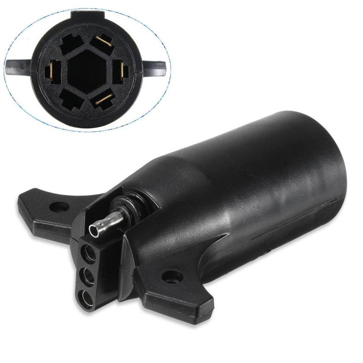 7-Pin Round To 4-Pin Flat Trailer Light Adapter Plug - MICTUNING, Easy Install, 12V