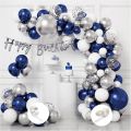 58 Pcs Birthday Decoration Set for Boys & Girls Including Happy Birthday Banner, Latex Balloons, Confetti Balloons, Arch Tape, Dot Tape, Happy Birthday Decoration Items Set for Boys & Girls. 