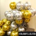 15 Silver Metallic Balloons Pack For Birthday - Anniversary Decoration - Party Decoration Chrome Balloons For Home Decoration. 