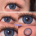 ZEBF--UYAAI Color Contact Lenses Gray Blue Brown Natural Two-piece Color Lens Eyes for Yearly Use. 
