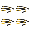 4X ATX CPU 8 Pin Male to Dual PCIe 8(6+2) Pin Male Power Adapter Cable for Only Modular Power Supply, 60cm+20cm. 