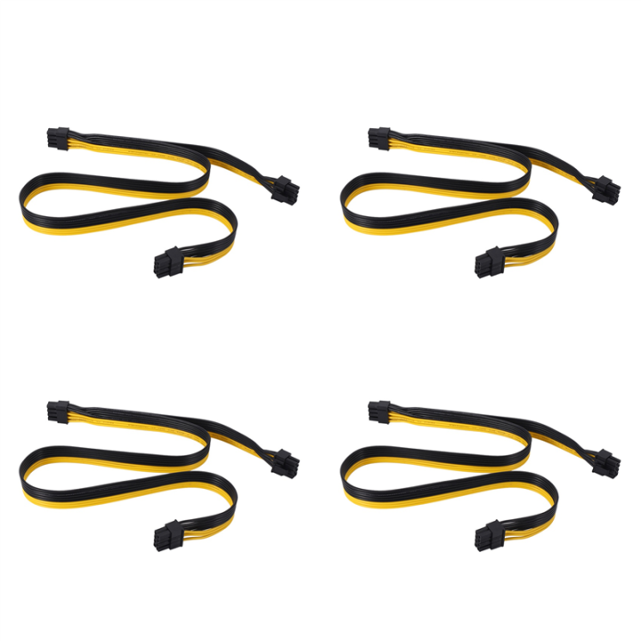 4X ATX CPU 8 Pin Male to Dual PCIe 8(6+2) Pin Male Power Adapter Cable for Only Modular Power Supply, 60cm+20cm