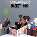 Multipurpose Mini organizer basket with partitions to organize makeup stationary drawers wardrobe desk organiser storage box separator. 