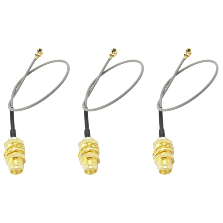 3X U.FL IPX to SMA Female Pigtail Cable 1.13mm for Wifi Network