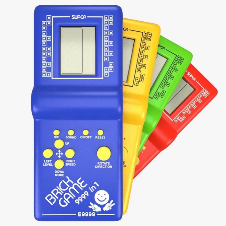Classic Handheld Mobile Brick Game 17x7cm Random Color