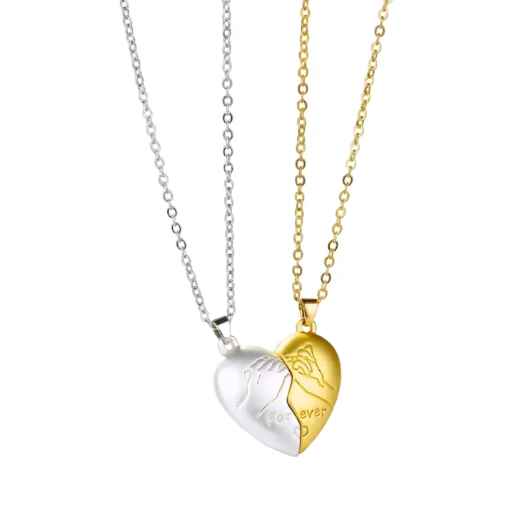 Locket%20Couple%20Pull%20Hook%20Wish%20Necklace%20A%20Pair%20of%20Heart-Shaped%20Magnetic%20Stitching%20Pendant%C2%A0-1Pcs%20-%20Image%202