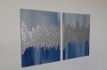 handmade glitter  acrylic painting on canvas size 18*24 inches for art and decore. 