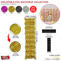 Inflatable Foil Backdrop Balloon Collection, Background Wall Aluminum Foils Balloons Double Row Square Rain Home Decor Curtain For Parties Supplies, Birthday Celebrations, Farewell, Wedding, Photo Booth, Anniversary, Bridal Shower, Baby Shower, Events. 