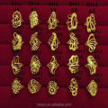 Simple Designs Jewelry Men Rings Plated Gold Rings Jewelry Women 24K Saudi Arabia Adjustment Wedding Ring. 
