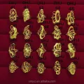 Simple Designs Jewelry Men Rings Plated Gold Rings Jewelry Women 24K Saudi Arabia Adjustment Wedding Ring. 