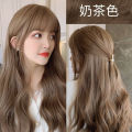 Milk tea golden brown hair dye 2024 popular color light cold white gold yellow flax gray brown cream white female plant pure. 