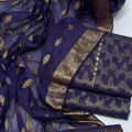 3-Piece Banarsi Jacquard Suit with Jamawar Trousers and Dupatta for Women. 