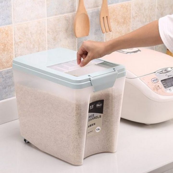 Rice Bucket Cereal Storage Box Bean Rice Plastic Container