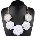 Claire Jin Trendy Mix and Match Different Kinds Five Flowers Necklace Women Exaggerated Jelly Clear Fashion Choker Party Jewelry. 