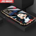 JIUMOO For Realme X7 Pro Case Cartoon Cute Mickey Mouse Luxury Plating Side Phone Cases Pattern Silicone Casing Full Cover Camera Protection Shockproof Softcase. 