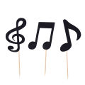 30 Pcs Music Notes Themed Cupcake Topper Paper Cake Inserts Card Wedding Cake Topper Decoration. 
