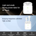 THREE PEACHES TWS Q Five Bluetooth 5.3 Noise-Cancelling, IPX4 Waterproof Elegant Design Earbuds. 