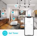 4 in 1 Maxcio Smart Wifi Socket Switch 2200W 10A with 2 USB Ports 2.1A and Smart Lamp, Smart Timer Switch, Smart Wlan WiFi Socket, Intelligent Smart Plug, Compatible with Alexa Google Home, App Control, Timing Function - 4 Switch per Pack. 