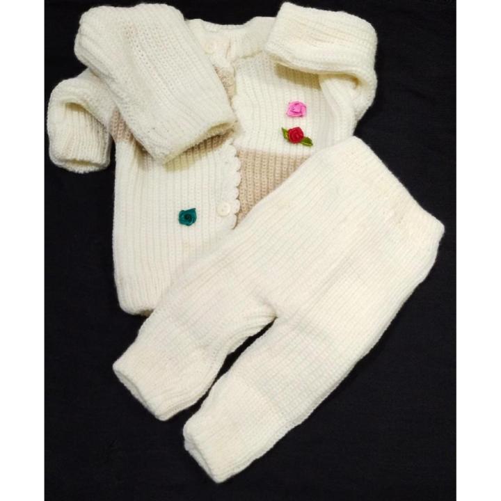 new born baby winter pure wool dress 3 piece zero size hand made wool dress  baby wool dress new born baby winter dress baby gift new winter collection dress for new born baby  new born baby warmer dress baby winter dress baby gifts  Rafias collection